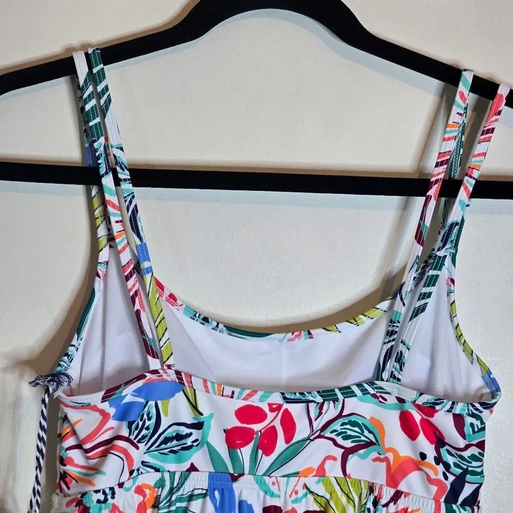 NEW Sonnet Shores Floral Swimsuit Dress Womens 6 Tropical Beach